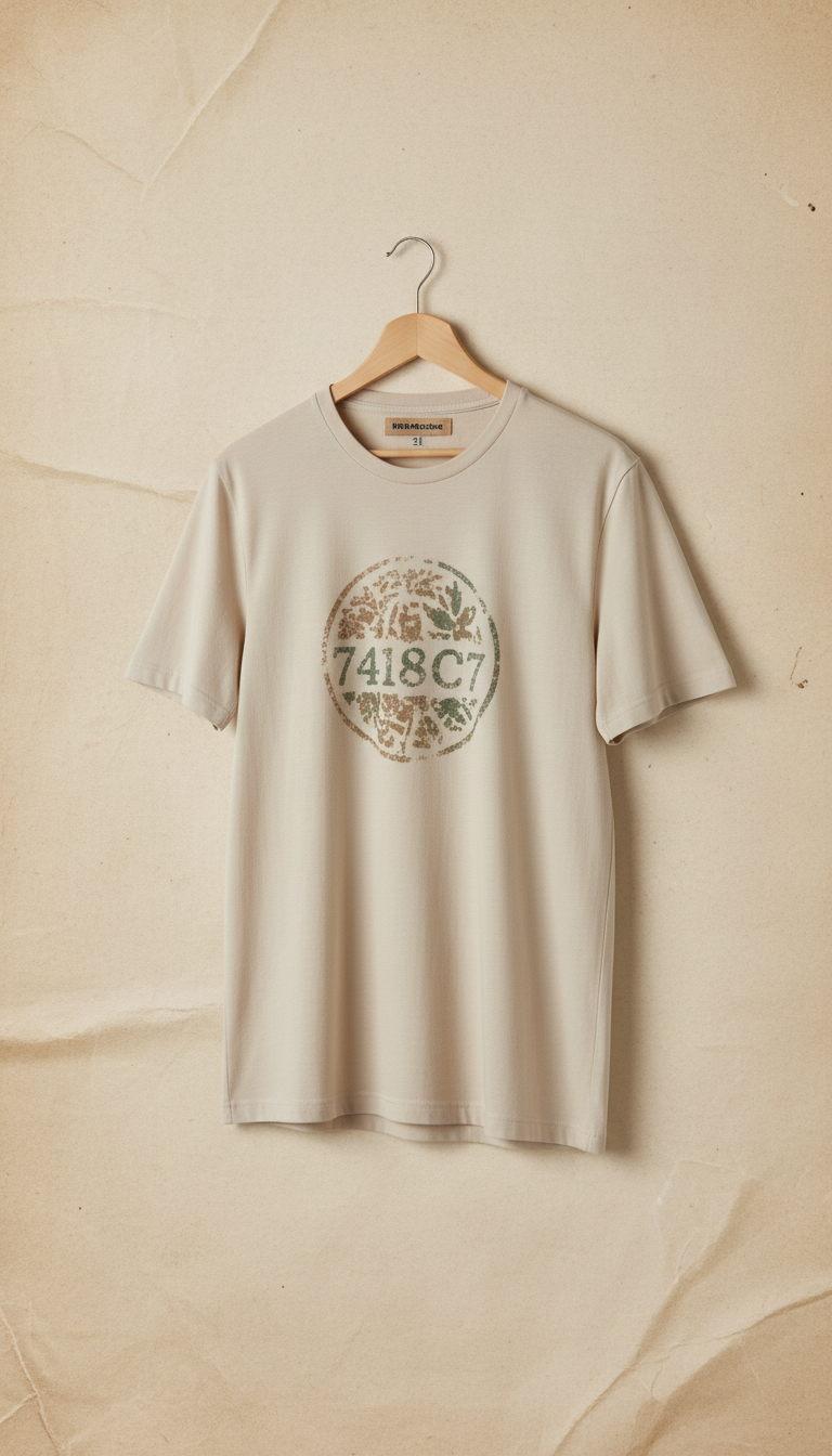 Basics Tee with Faded Stamp Motif
