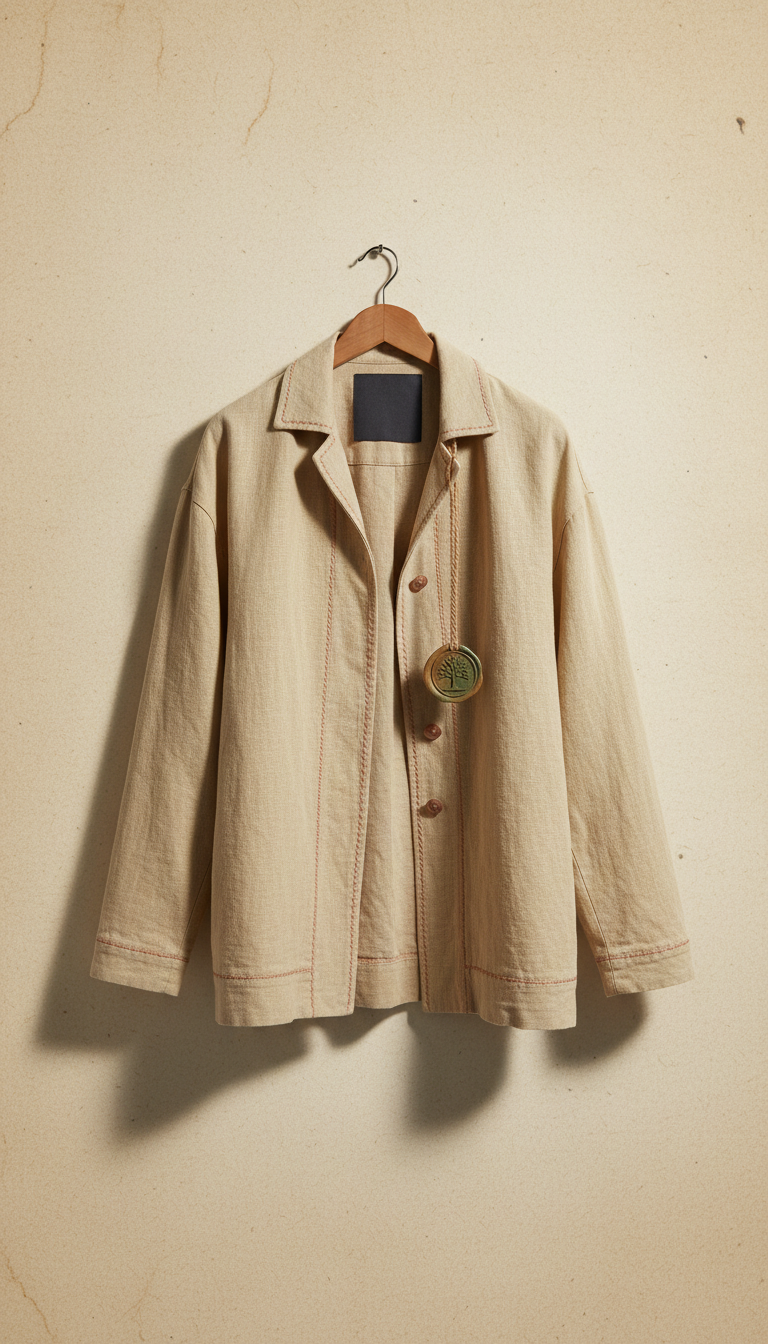 Cotton Jacket with Wax Seal Tag